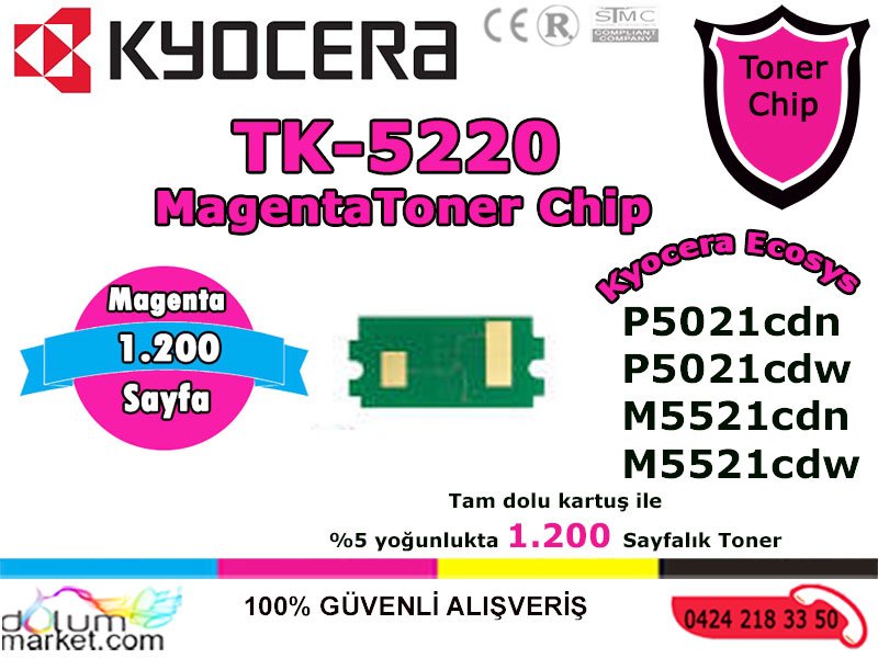 TK-5220-Magenta-Toner-Chip