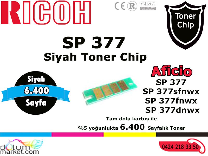 Ricoh-SP377-Toner-Chip