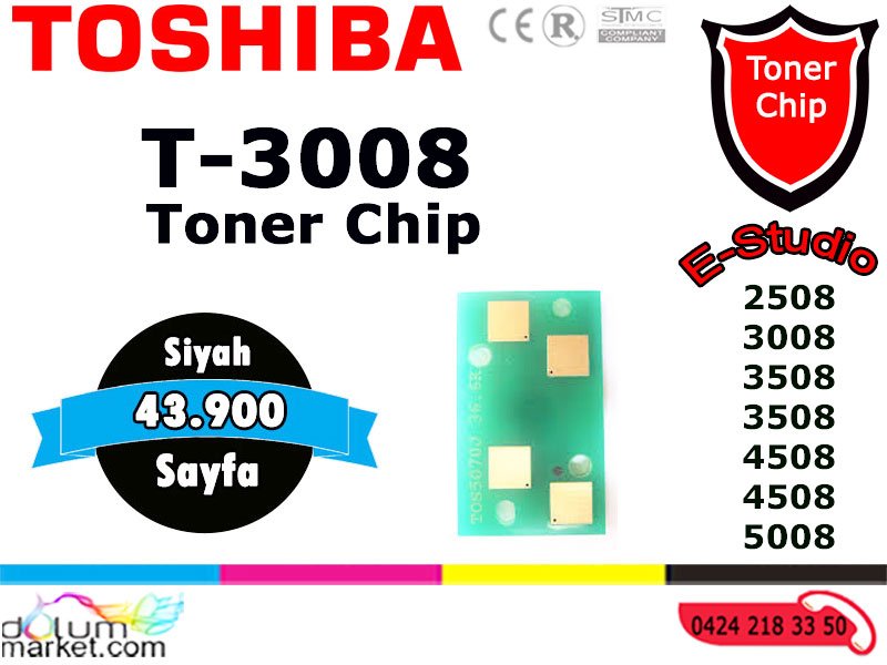 Toshiba-T--3008-Toner-Chip-E-Studio-2508-3008-3508-4508-5008