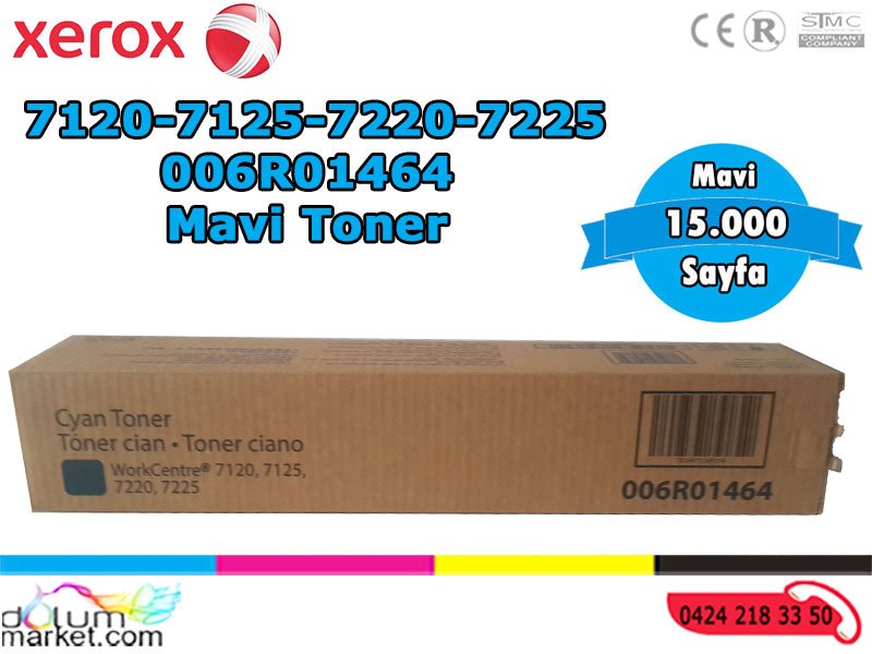 Xerox-7120-7125-7220-7225-Muadil-Cyan