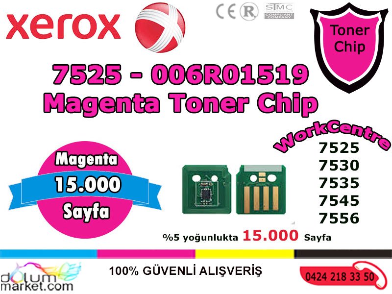 Xerox-7525-tonerchip-Magenta